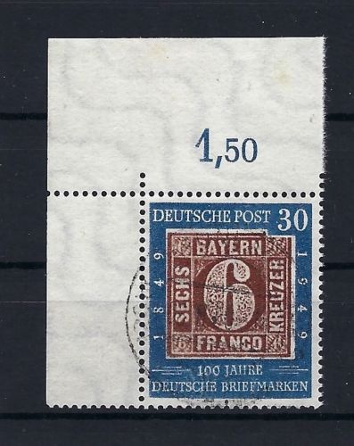 P) Bund Mi 115 ° Eckrand OL ungefaltet, gep. Schlegel BPP