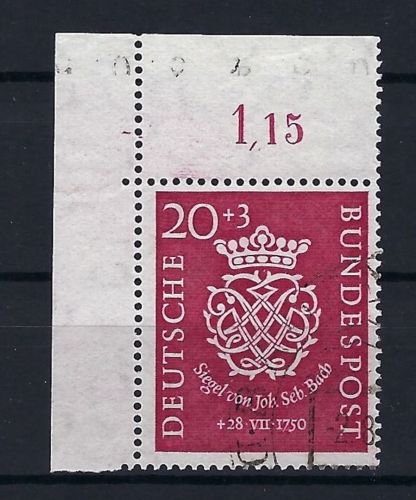 P) Bund Mi 122 ° Eckrand OL ungefaltet