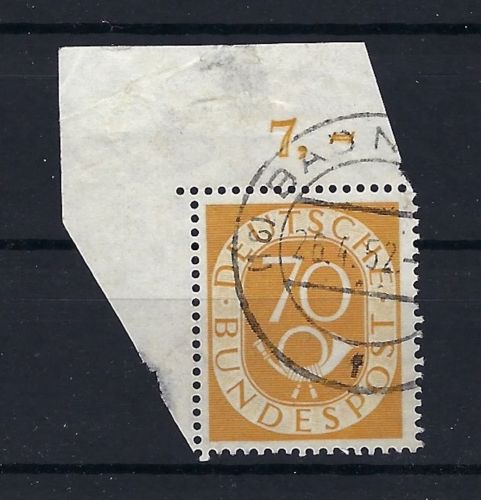 P) Bund Mi 136 ° Eckrand OL , gepr. Schlegel BPP, Mängel