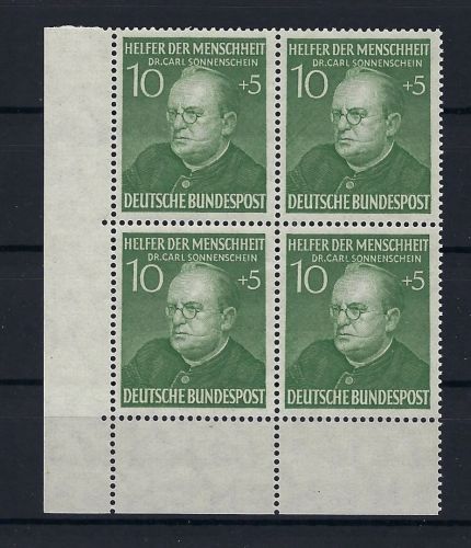 P) Bund Mi 157 ** VB Eckrand UL ungefaltet