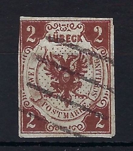 Lübeck Mi 3 ° gepr. Brettl BPP, mE 300€, gute Qualität
