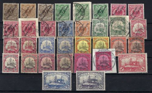 Deutsch-Neuguinea Zusammenstellung aus Mi 1 - 18 */°, ME ca. 430€