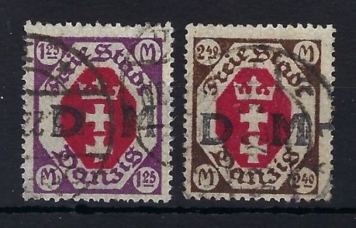 Danzig Dienst Mi 17°, 19° je gep. Gruber BPP / Infla Berlin, ME 180€