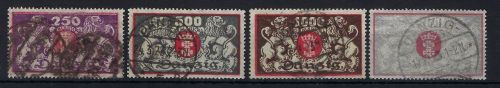 Danzig Mi 119-122 ° gepr. Gruber BPP/Infla Berlin, ME 240€