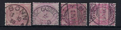 DR Mi 37 c bis f gestempelt, ME 155€, alle BPP geprüft