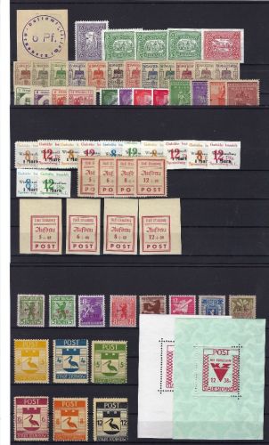C) Lokalausgaben 1945-50 Storkow Zusammenstellung inkl. Blöcken