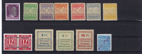 C) Lokalausgaben 1945-50 Partie **, dabei bessere Werte/Sätze, ME 325€