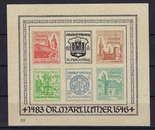C) Lokalausgaben 1945-50 Wittenberg Block III **, ME 150€