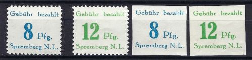 C) Lokalausgaben 1945-50 Spremberg Mi 23/24 A+B **, ME 340€