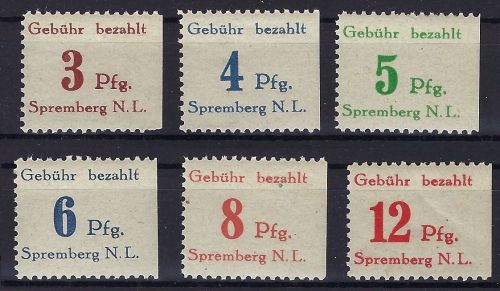 C) Lokalausgaben 1945-50 Spremberg Mi 1-6 **, ME 180€