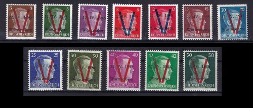 C) Lokalausgaben 1945-50 Saulgau 15 Werte ** alle signiert