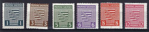 C) Lokalausgaben 1945-50 Naumburg Mi 1-6 **, ME 120€, geprüft Zierer