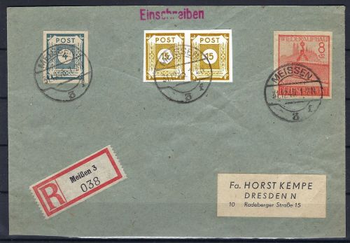 C) Lokalausgaben 1945-50 Meißen FDC Mi 36 B