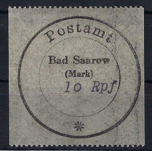 C) Lokalausgaben 1945-50 Bad Saarow Mi 1 **, ME 900€