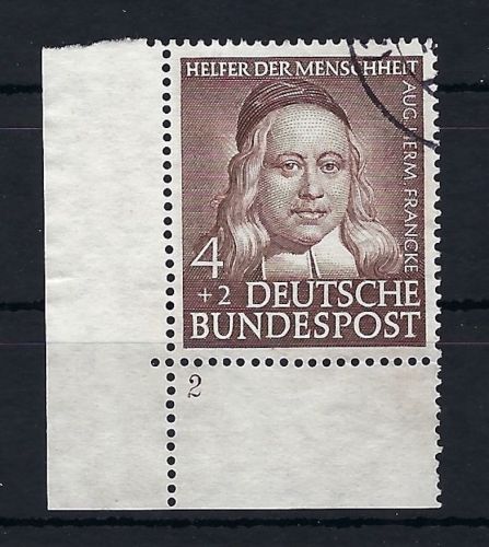 P) Bund Mi 173 ° Eckrand UL mit Formnummer 2