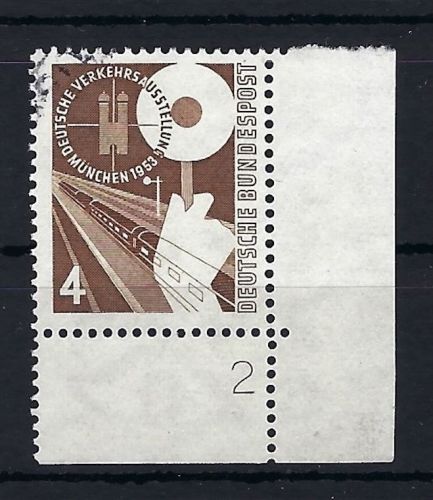 P) Bund Mi 167 ° Eckrand UR mit FN 2