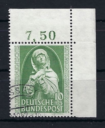 P) Bund Mi 151 ° Eckrand OR, tiefst gepr. Schlegel BPP, vorgefaltet