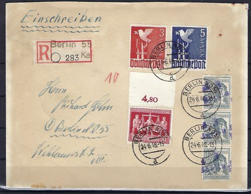 C) SBZ / Gemeinschaftsausg. Mi 170 I (3). 961, 962, gep. Böheim BPP