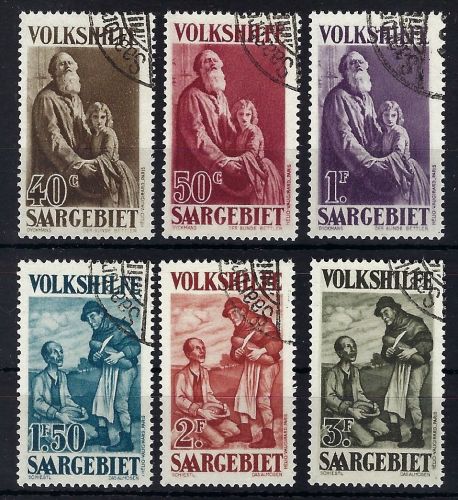 Saargebiet Mi 128-133 °, ME 660€, gepr. Ney VP