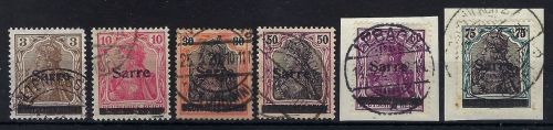 Saargebiet Lot aus Mi 3 - 15 alle gest. und gepr. Braun BPP, ME 157€