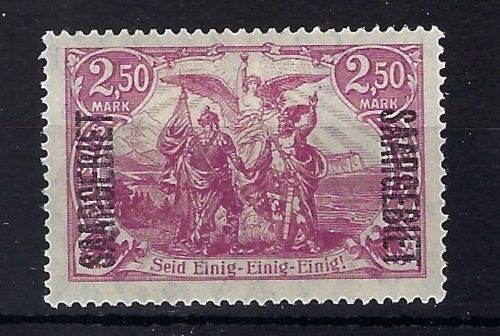 Saargebiet Mi 43 C * mit Falz, ME 120€, gepr. Burger BPP