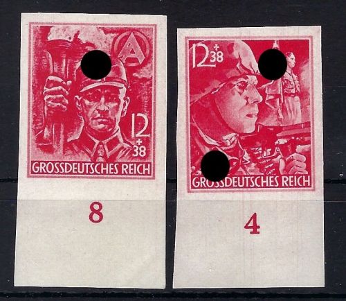 DR Mi 909 - 910U ** Unterrand, ME 90€, gepr. Schlegel BPP