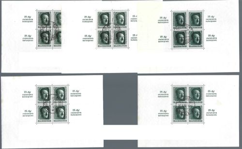 DR Mi 5x Block 11 gest., 4x gest. Königsberg, 1x gest. Berlin, ME 300€