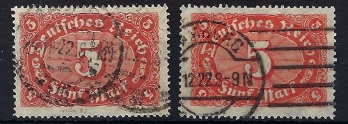 DR Mi 194 b, c je gestempelt und gepr. Infla Berlin / BPP