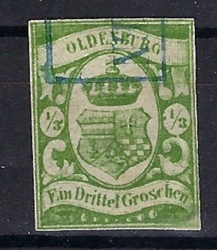 Oldenburg Mi 10 a °, ME 1.000€, knapp geschnitten
