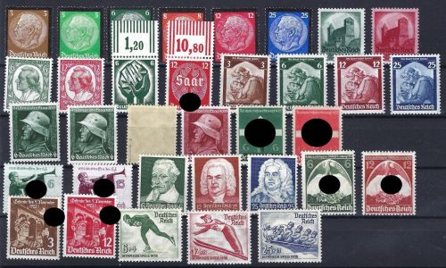 C) DR 1934-35, postfrische Zusammenstellung, ME 675€
