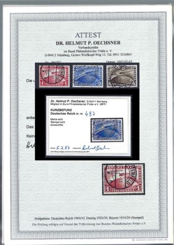 C) DR Mi Chicagofahrt 1933, Mi 496-498 °, 496 FA, 498 gep. BPP