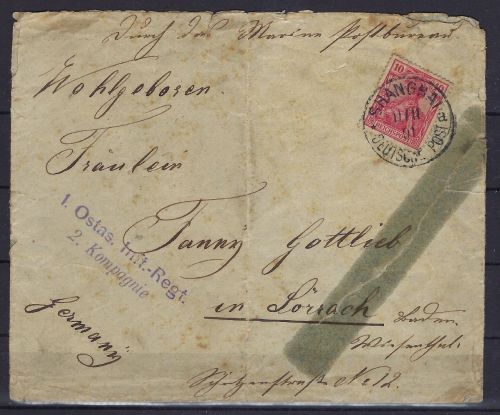 C) DAP China , Germania Mitläufer Shanghai n. Lörach, 1. Ostas. Inf. Reg.