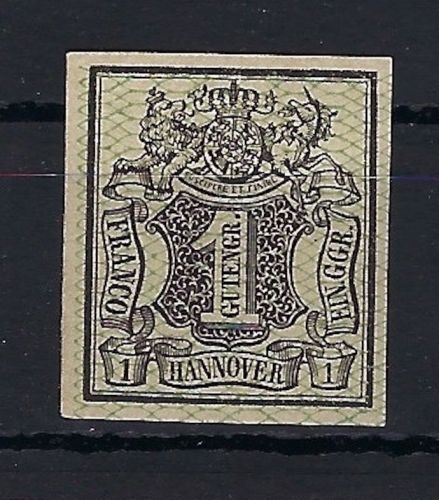 C) Hannover Mi 9 * mit Falzrest, vollrandig in Luxus Qualität, ME 100€