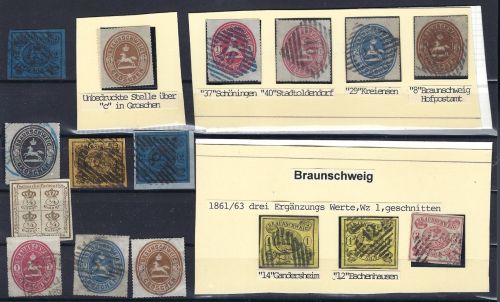 C) Braunschweig, gestempelte Zusammenstellung °/*/(*)