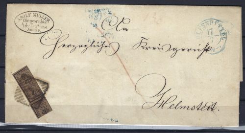 C) Braunschweig, Brief Mi 9 3/4 Groschen, Wolfenbüttel n. Helmstedt