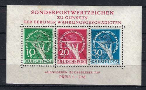 Berlin Block 1 gestempelt, Stempel falsch, ungeprüft
