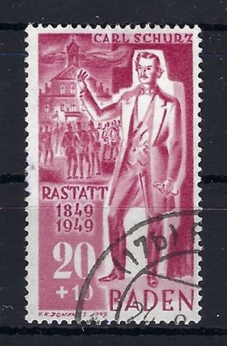 Fr. Zone Baden Mi 51 Type II, gepr. Schlegel BPP