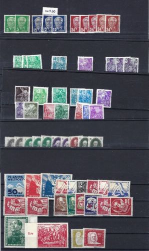 DDR Zusammenstellung postfrisch/gestempelt und wenig ungebr., ab 1949