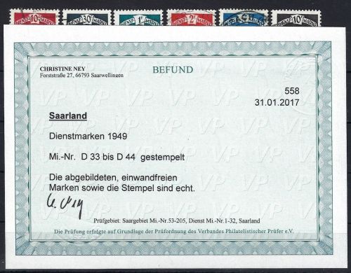 Saarland Dienst, Mi 33-44 ° einwandfrei, ME 500€, KB Ney VP