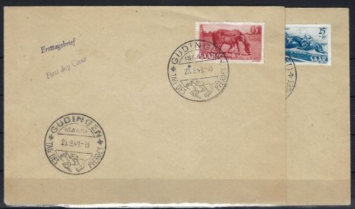 Saarland Mi 265-266 FDC, ME 200€, gepr. Ney VP