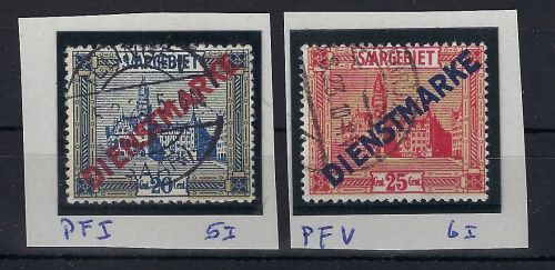 Saargebiet Dienst, Mi 51 ° PF I, 61 ° PF V, ME 85€, je gepr. Ney VP