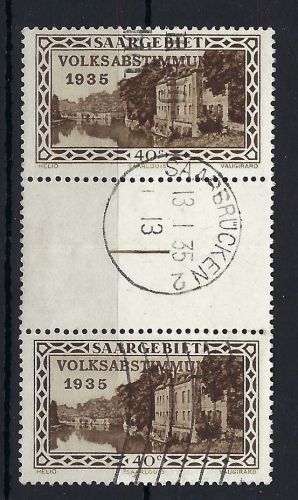 Saargebiet Mi 184 ZS °, ME 35€, gepr. Geigle BPP