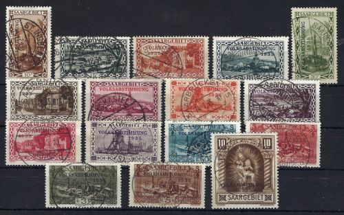 Saargebiet Mi 179-194 °, ME 150€, 192-194 gepr. Ney VP