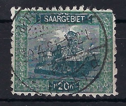Saargebiet Mi 55 B °, ME 280€, gepr. Braun BPP, Mängel