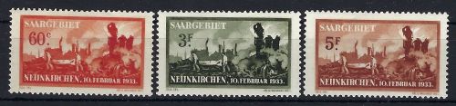 Saargebiet Mi 168-170 *, ME 110€, gepr. Ney VP