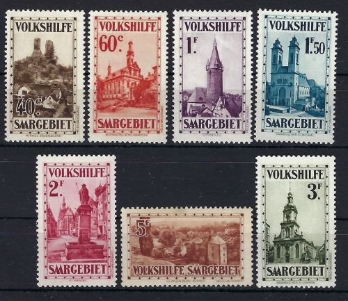 Saargebiet Mi 161-167 *, ME 300€, gepr. Ney VP