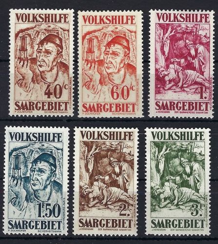 Saargebiet ME 144-149 *, ME 85 €, geür. Ney VP