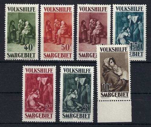 Saargebiet Mi 135-140 **/*, 141 ** rest * ME 160€, teils gep. Ney VP