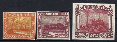 Saargebiet Mi 97 U (*); 98 U **, 101 U **, je gepr. Ney VP