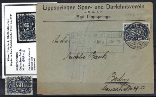 DR Mi 246 ° mit KB Weinbuch BPP + Geschäftsbrief, ME 165€